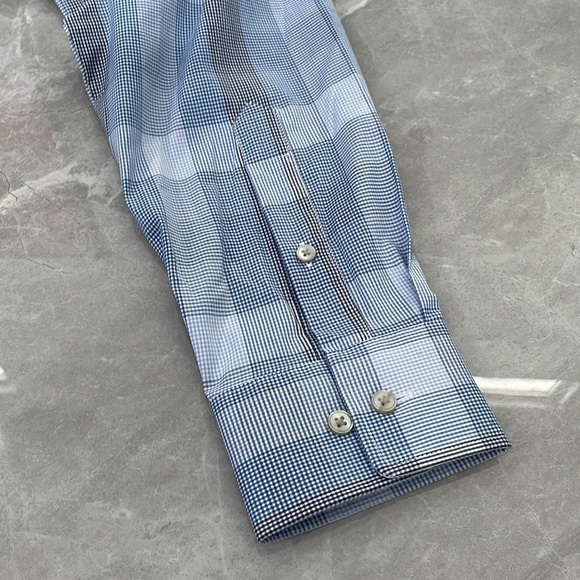 Men’s Van Heusen Flex Slim Fit Stretch Long Sleeve Button Down Dress Shirt Large - Picture 13 of 16
